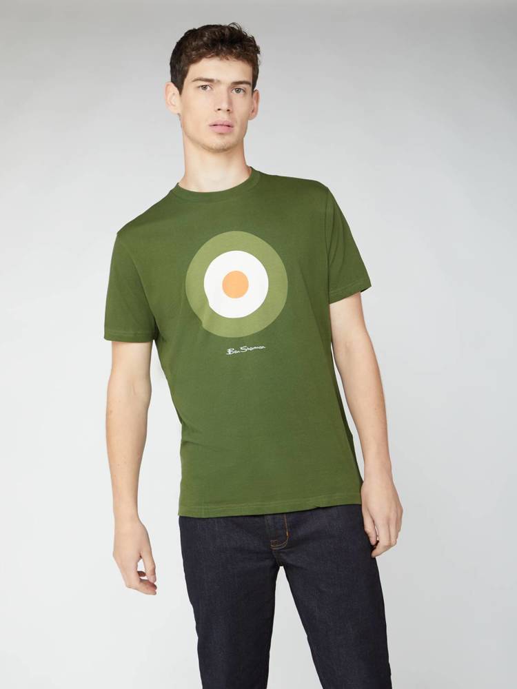 Koszulka Ben Sherman Signature Target Organic Cotton T-Shirt Camouflage